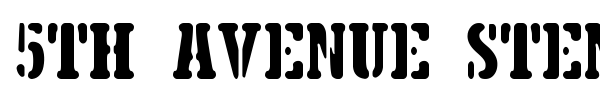 5th Avenue Stencil font preview